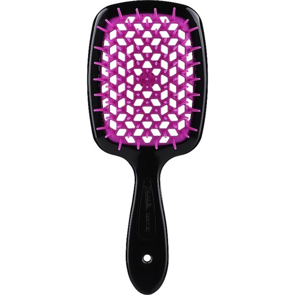 Гребінець для волосся Janeke Standart Superbrush, чорний з фіолетовим  Standart Superbrush фото
