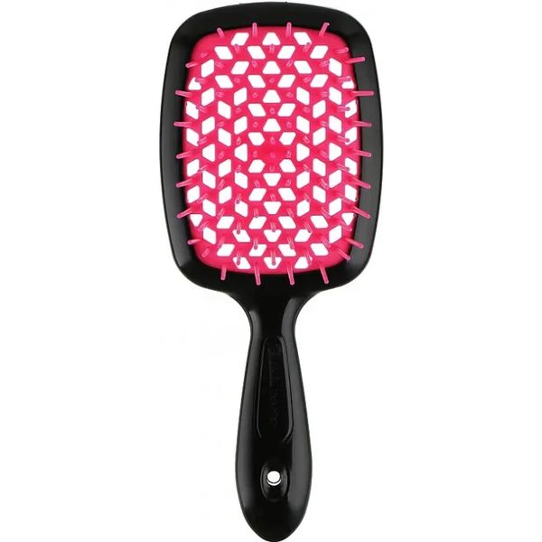 Гребінець для волосся Janeke Standart Superbrush, чорний з рожевим  Standart Superbrush фото