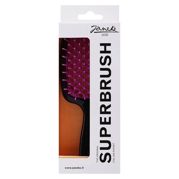 Расческа для волос Janeke Standart Superbrush, чёрный с фиолетовым