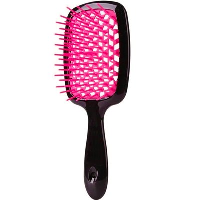 Гребінець для волосся Janeke Standart Superbrush, чорний з рожевим  Standart Superbrush фото
