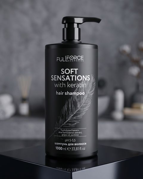 Щоденний м&rsquo;який шампунь з кератином Full Force SOFT SENSATIONS 1000ml