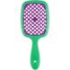 Гребінець для волосся Janeke Standart Superbrush, зелений з фіолетовим Standart Superbrush фото 2